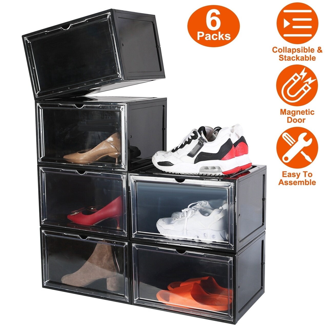 Shoe discount stacking storage